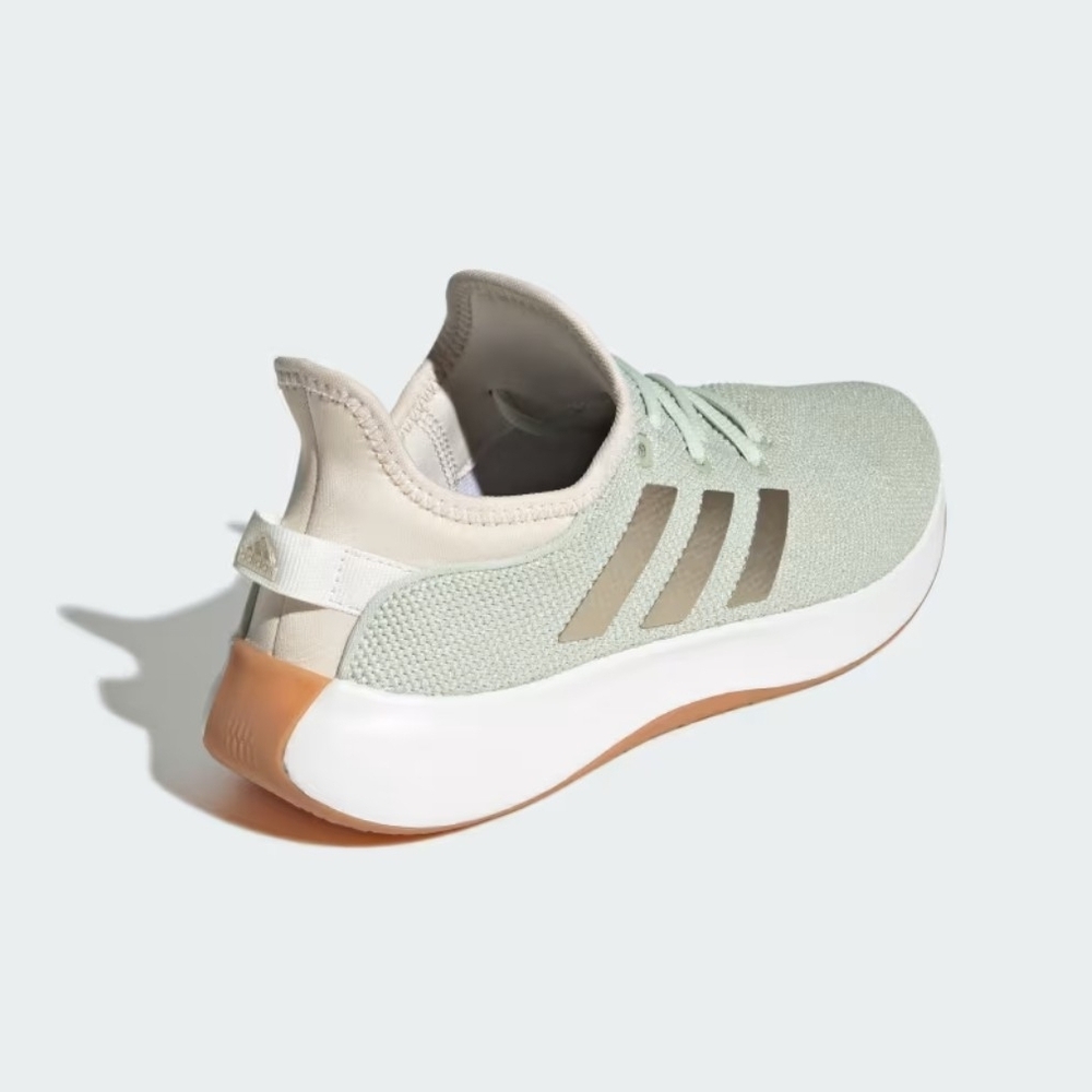 BNWT adidas Women's Mint Green Knit Lace-Up Cloudfoam Sneaker with Gold Accents